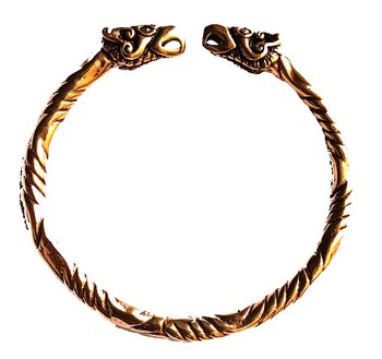 Korphuvud Vikingatida Armband i Brons