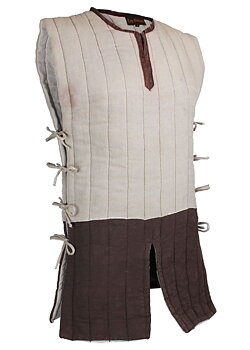 RFB Gambeson  Ärmlös, beige / brun, LARP-kläder -Large