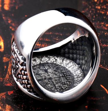 Vegvísir / Vägvisare  Ring i Stål - 2