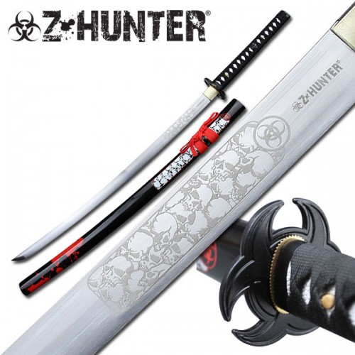 Zombie Hunter Samurajsvärd - Svart/Röd