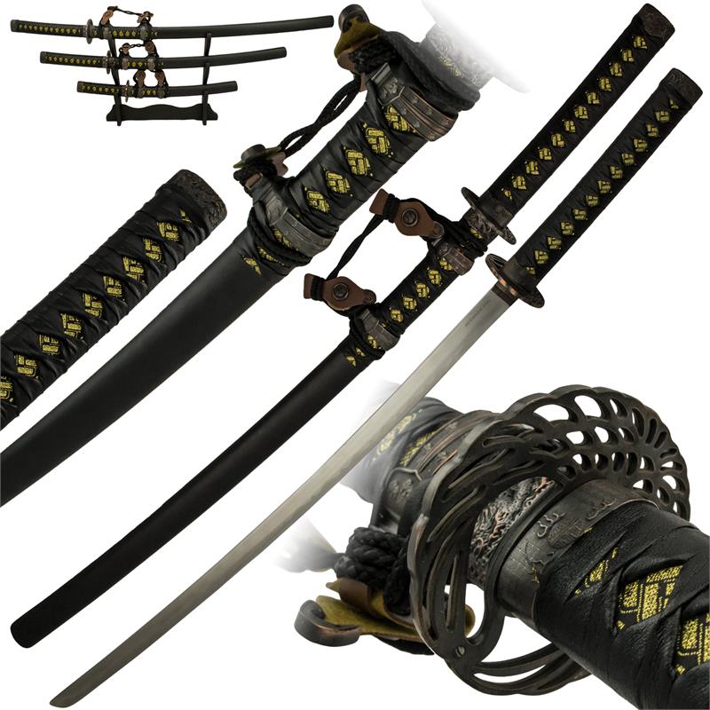Svart Samurajsvärd Set - Fonix