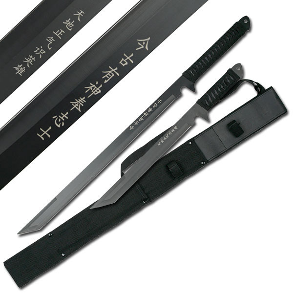 Dubbel Ninja Svärd med japanska skrift