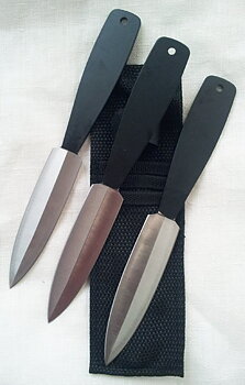 Kastknivar -Svart/Silver - 3 set