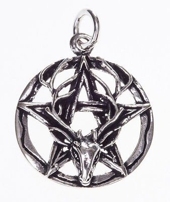 Hjort Pentagram av Sterling Silver