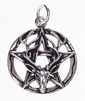 Hjort Pentagram av Sterling Silver