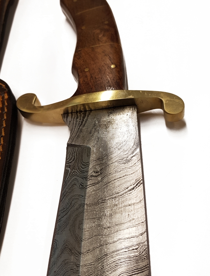 Handgjord  Damaskstål Bowie/Jaktkniv - 083 - 3