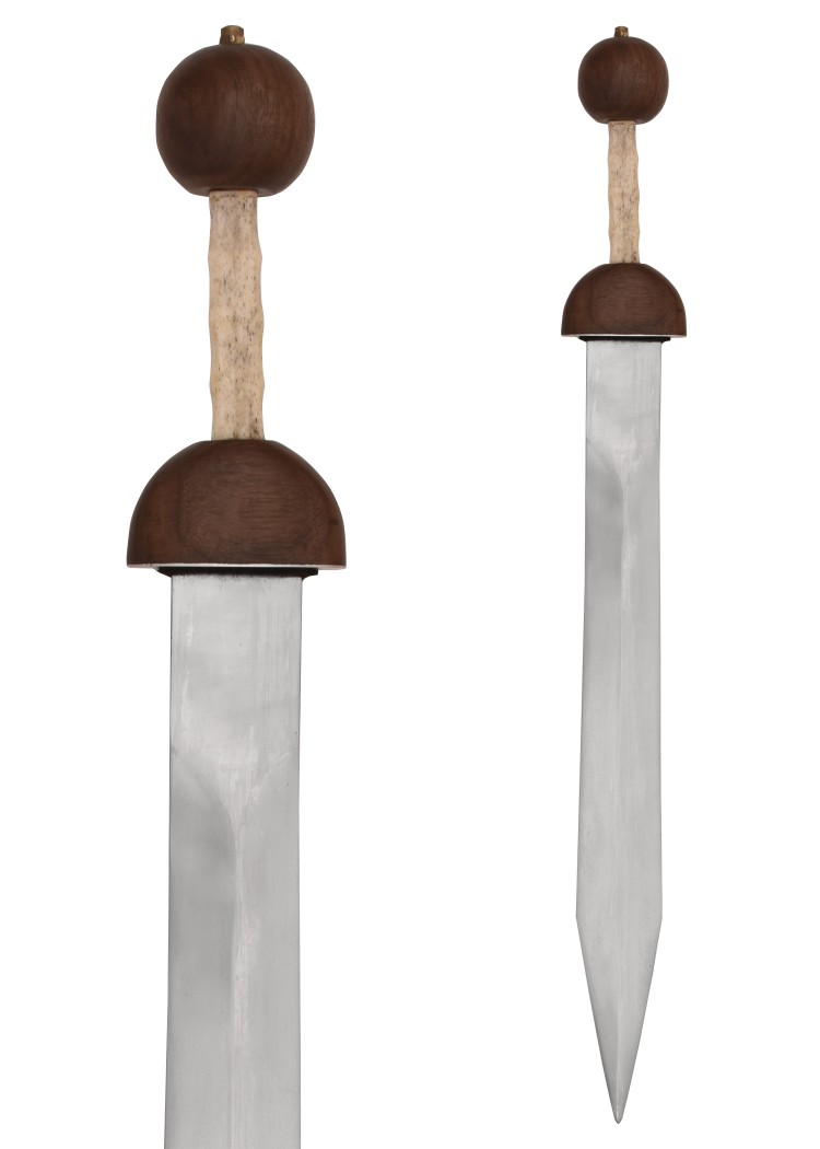 Gladius, de romerska legionärernas svärd, med röd scabbard