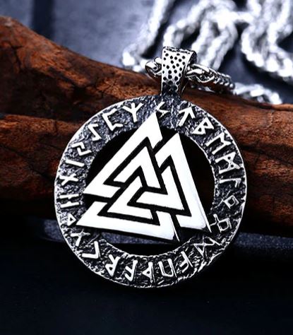 Valknut runhänge i stål