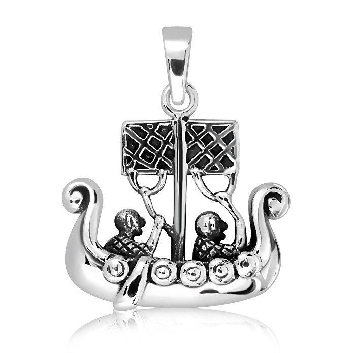 Vikingaskepp i Silver