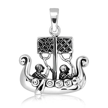 Vikingaskepp i Silver