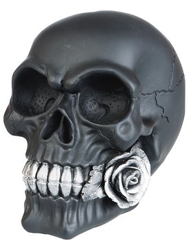 Döskalle - Svart med Rose