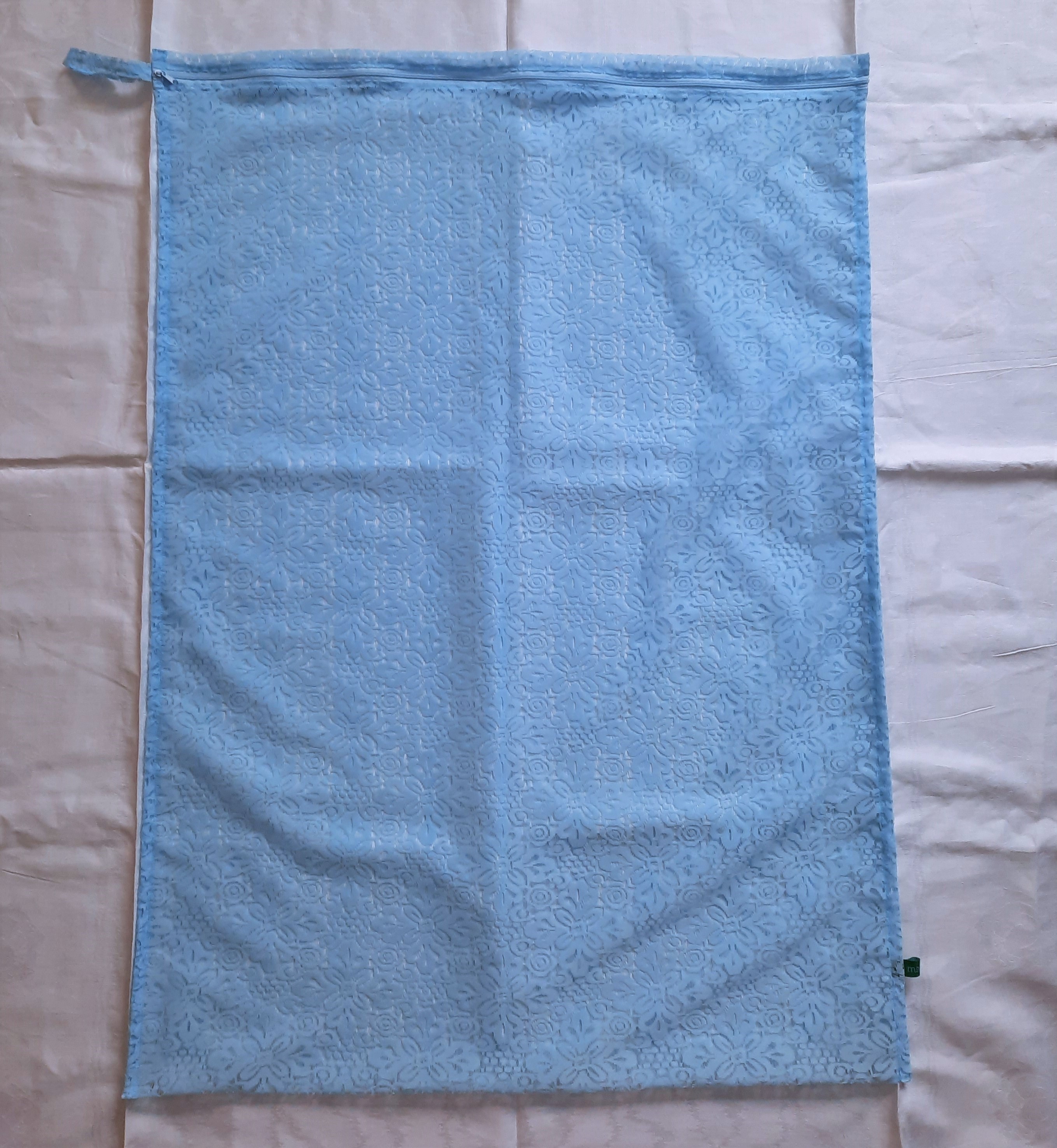 Ljusblå XXL tvättpåse med dragkedja 70x100 cm, Ny Makiato