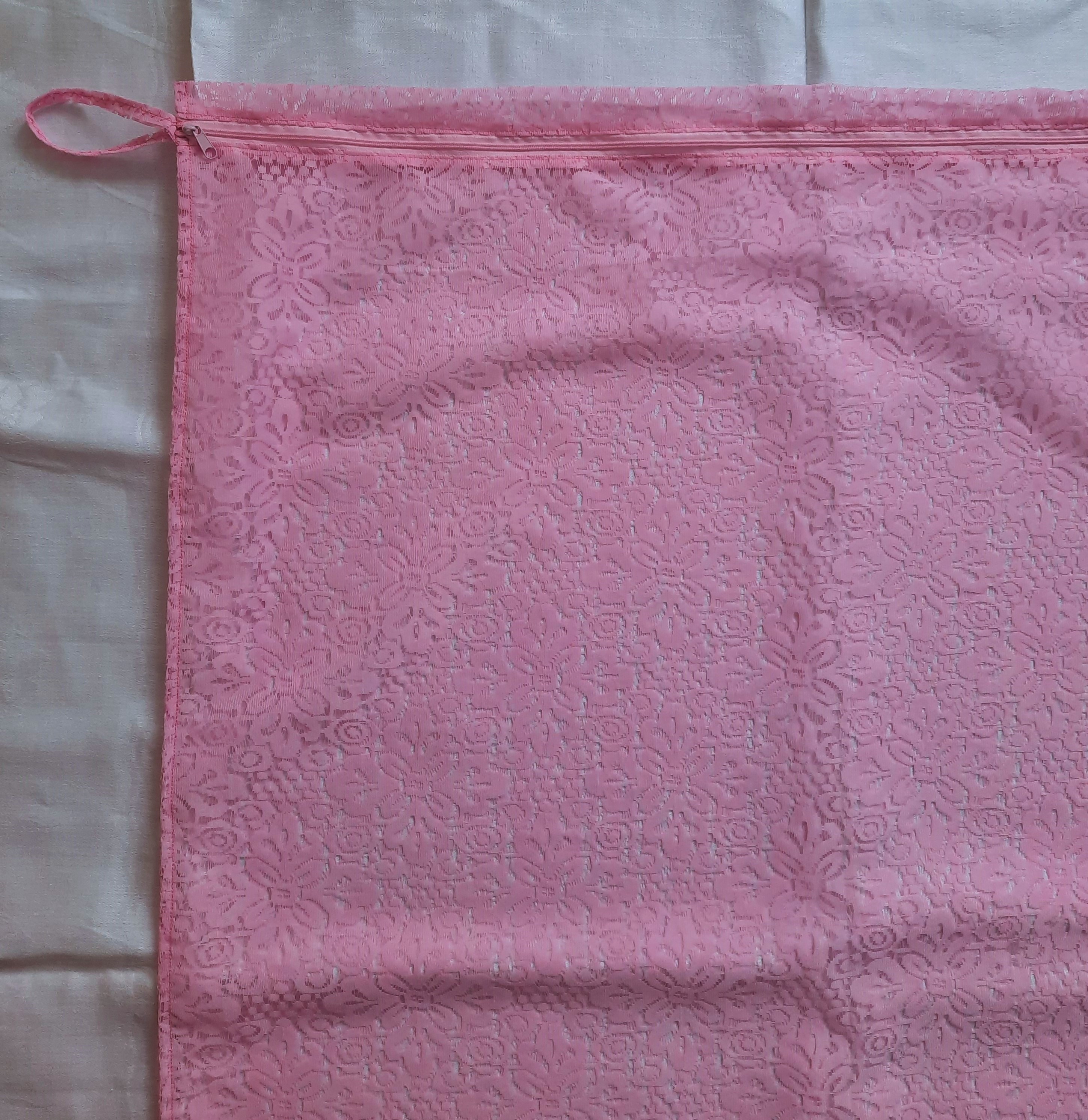 Ljusrosa XXL tvättpåse med dragkedja 70x100 cm, Ny Makiato - 3