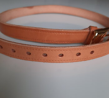 Läderskärp naturfärgat, Secondhand