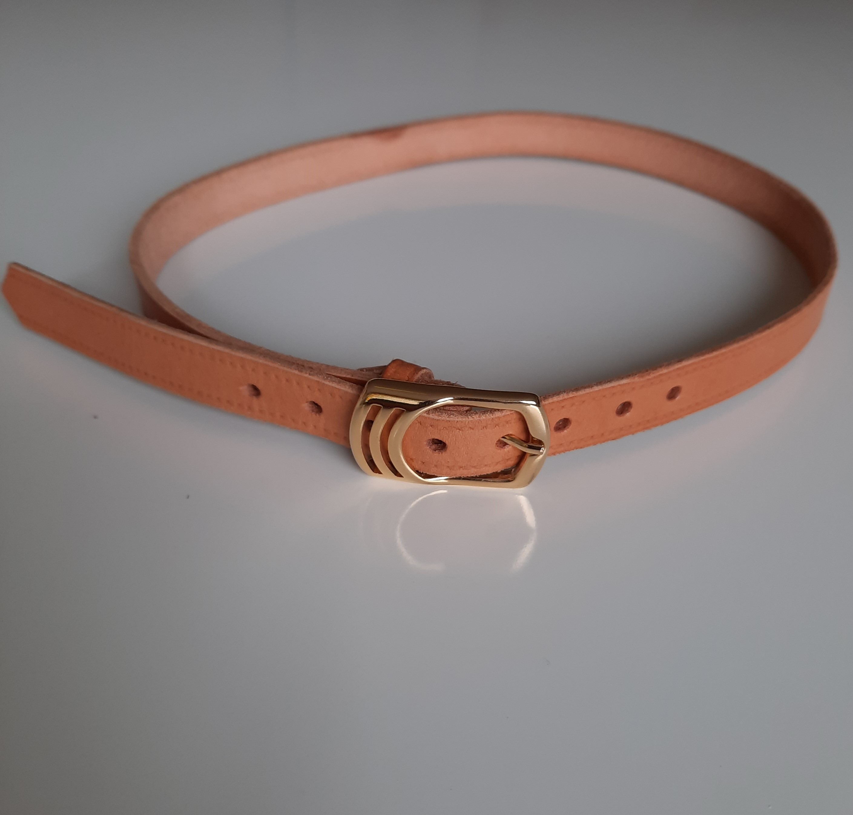 Läderskärp naturfärgat, Secondhand - 3