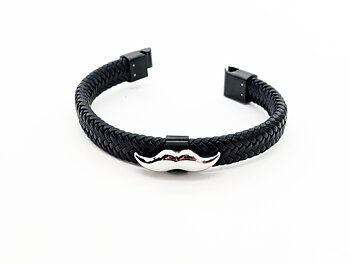 Armband klassiskt -  Svart - Mustaschkampen