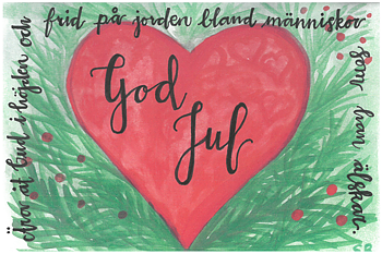 Julkort-God Jul, Ära vare Gud i höjden