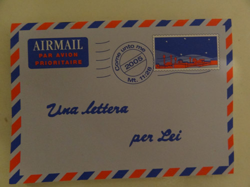 Italienska ett brev för dig