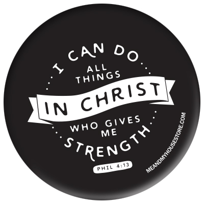 Liten rund magnet: I can do all things in Christ