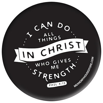 Liten rund magnet: I can do all things in Christ
