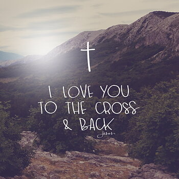 KVADRATISKT KORT: I LOVE YOU TO THE CROSS AND BACK