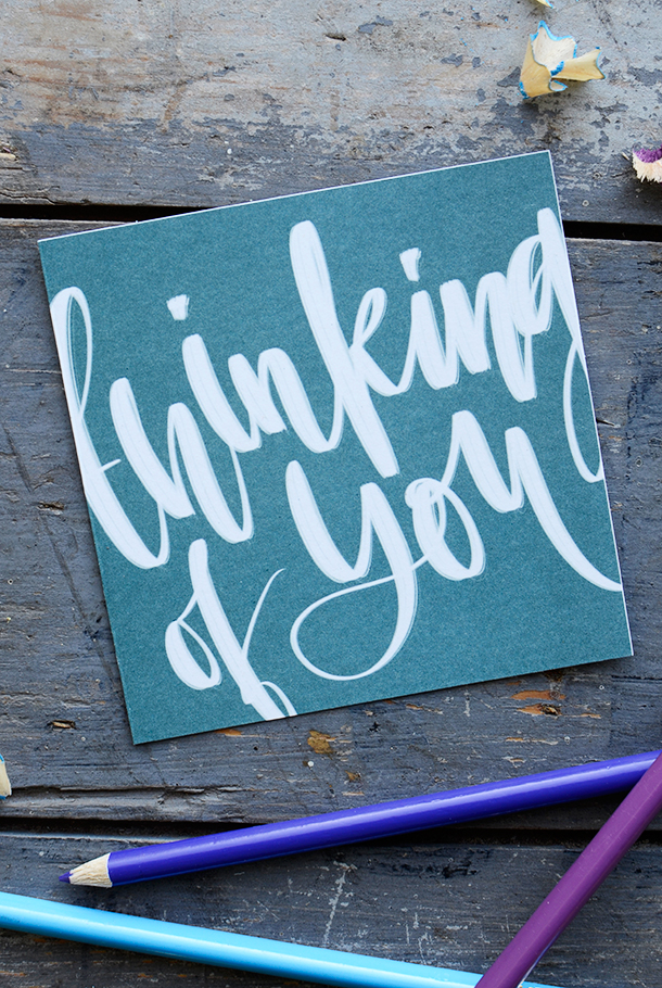 KVADRATISKT KORT: THINKING OF YOU