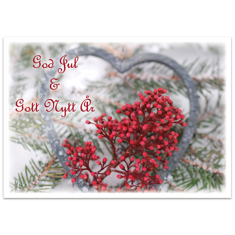 Julkort- God jul & Gott nytt år
