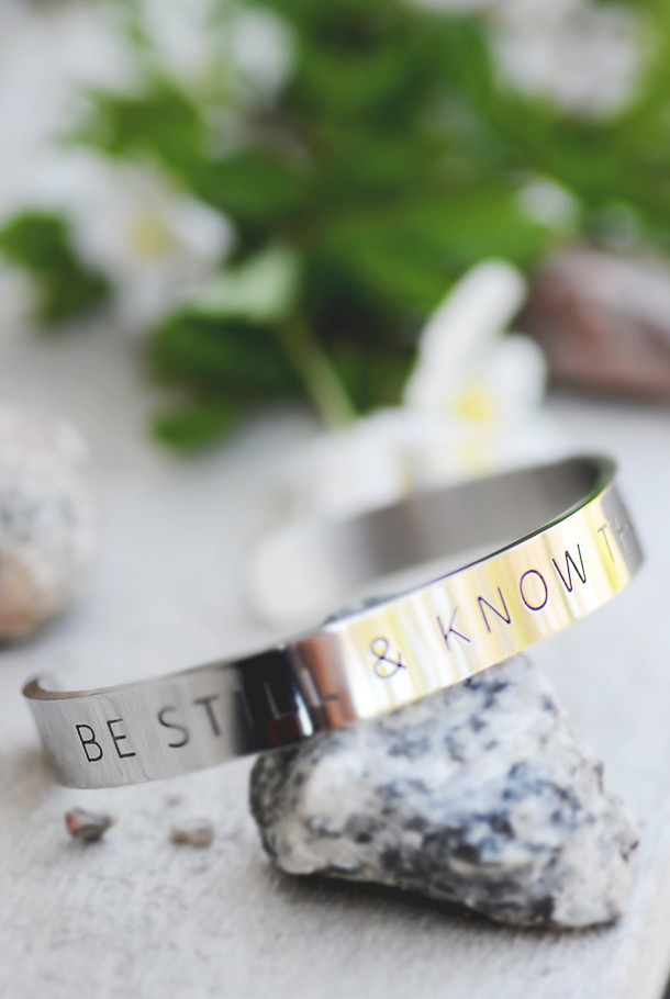 STÅLARMBAND: BE STILL & KNOW THAT HE IS GOD - 3