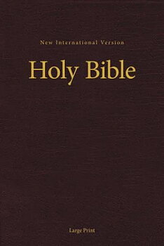 Engelsk Bibel - Storstil - Burgundy - NIV