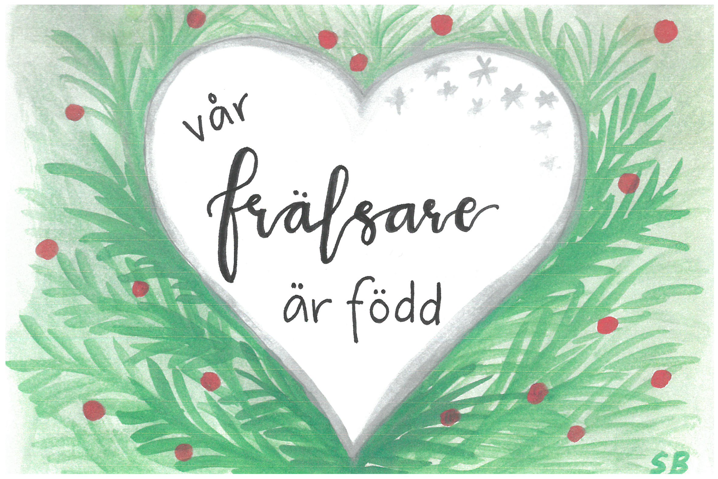 Julkort-Vår frälsare är född