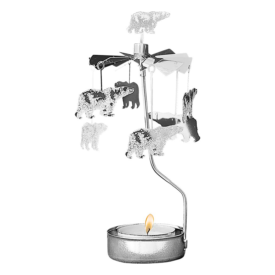 TEALIGHT SPINNER POLAR BEAR - 3