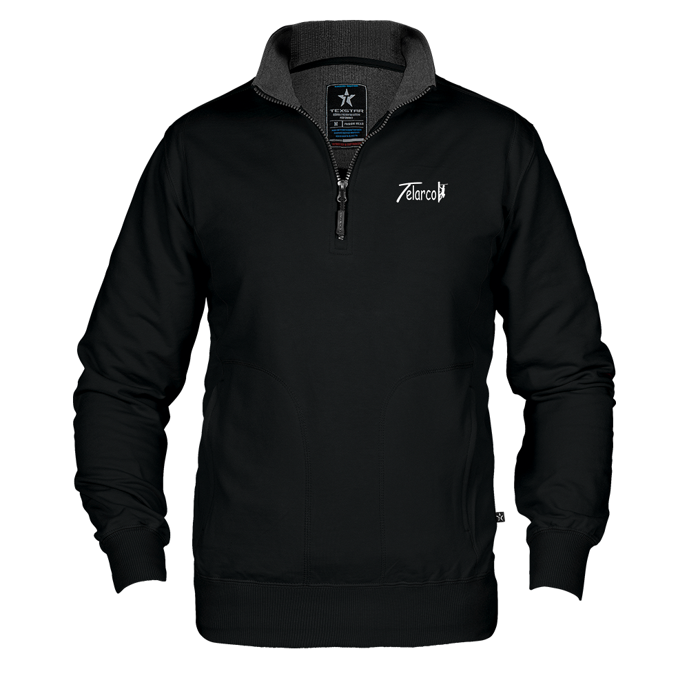 Sweatshirtjacka med halfzip. Texstar.