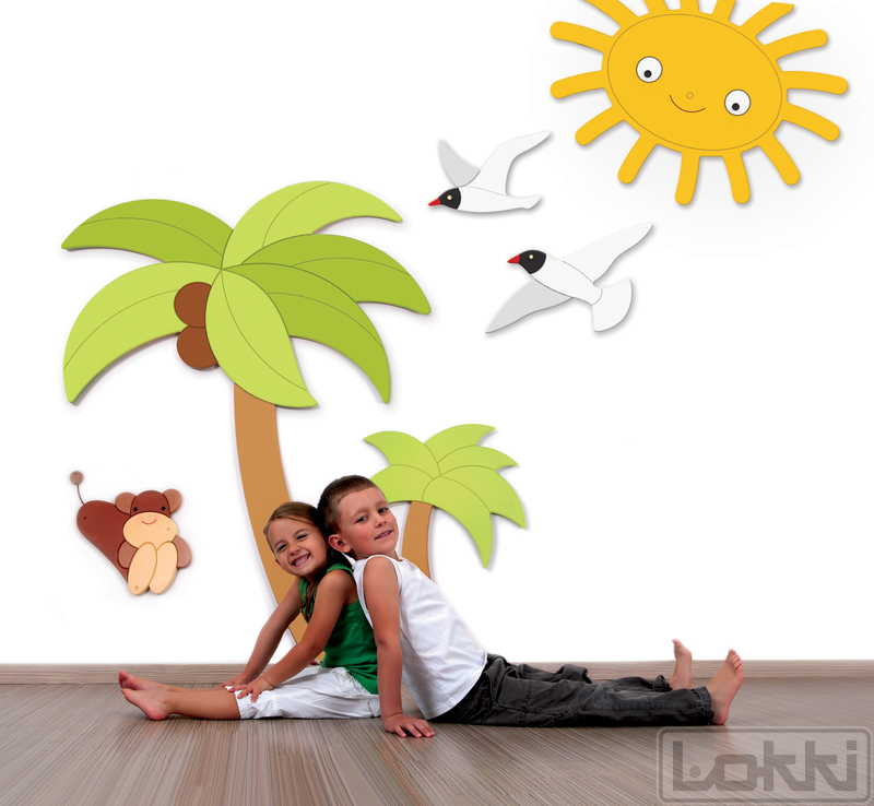 Palme med kokosnøtt (veggdekorasjon) - 5