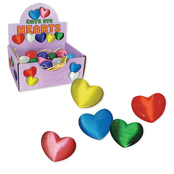 Hjerteformet fargesten - Cats Eye Heart