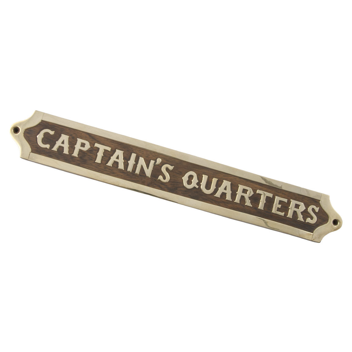 CAPTAIN'S Quarters, Messingskilt, 35x5 cm