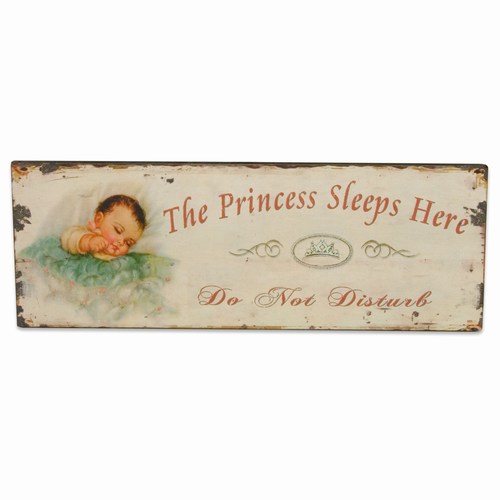 Skilt til barnerom: THE PRINCESS SLEEPS HERE