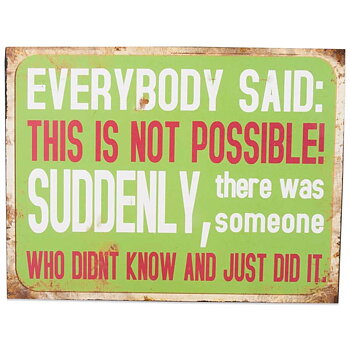 Everybody said: THIS IS NOT POSSIBLE! Suddenly there was ...