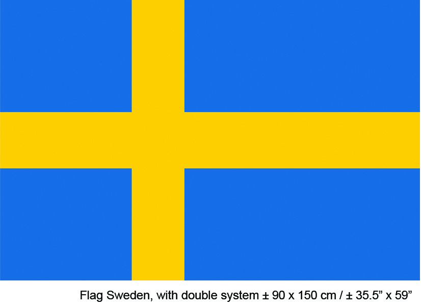 Sverige flagg i tekstil (150 x 90 cm)