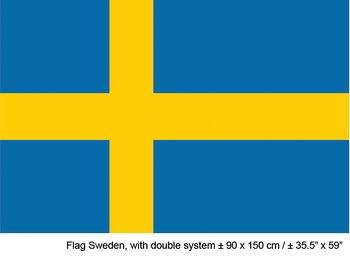 Sverige flagg i tekstil (150 x 90 cm)