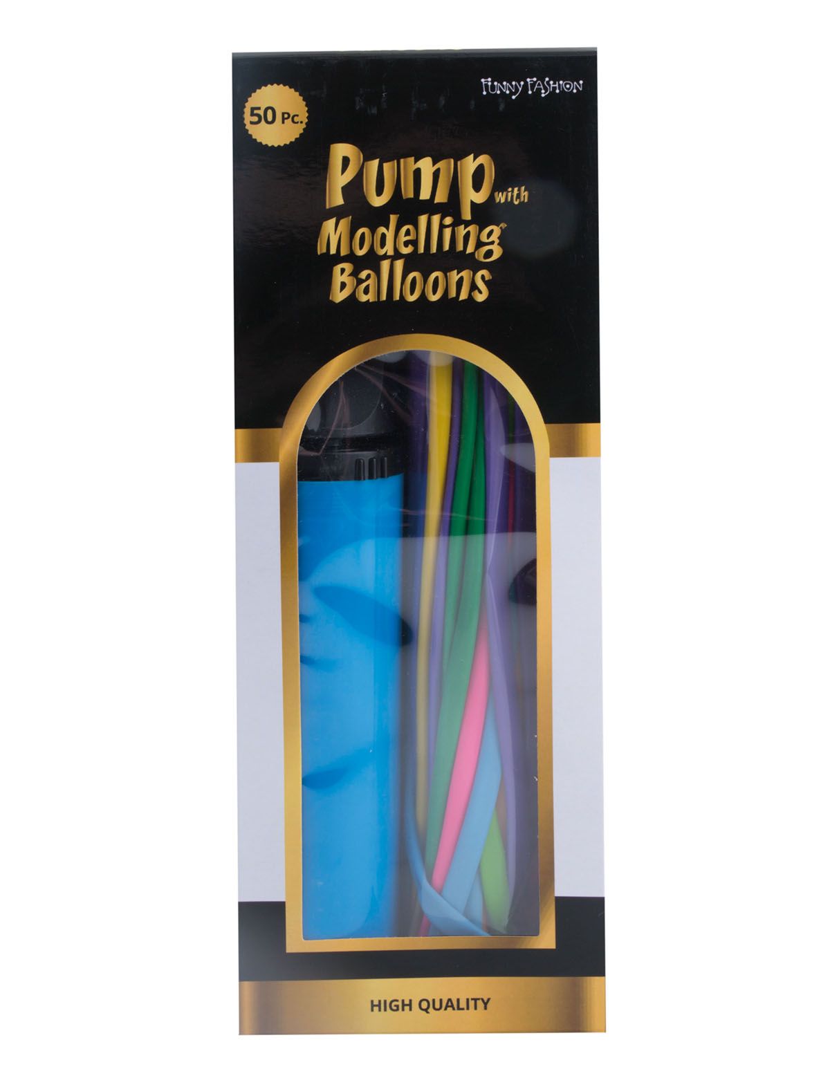 Avlange ballonger med pumpe (50 stk)