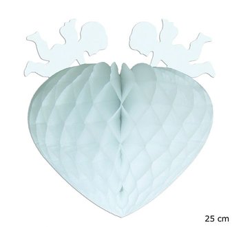 Honeycomb Hjerter og Engler, 25 cm
