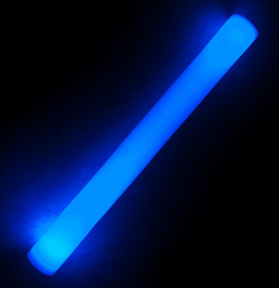 Lysende LED skumstav, 48 cm (Blå)