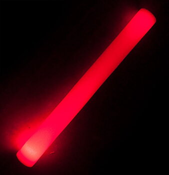 Lysende LED skumstav, 48 cm (Rød)