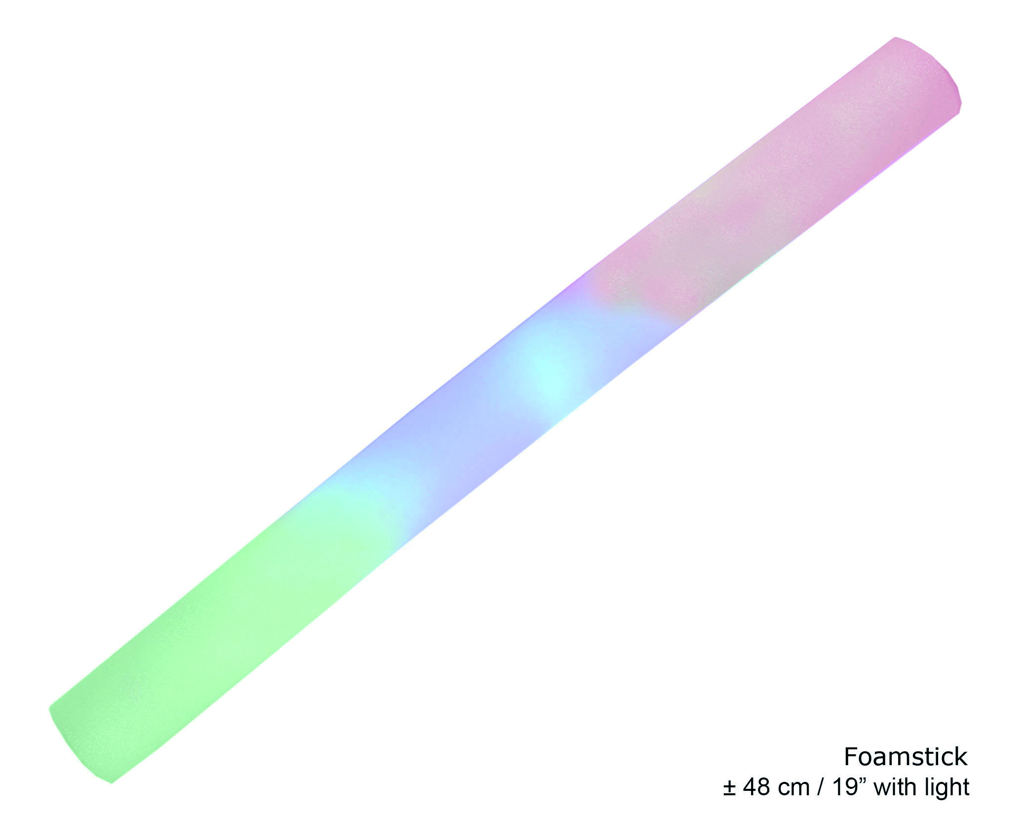 Lysende LED skumstaver, 48 cm (Multicolor)