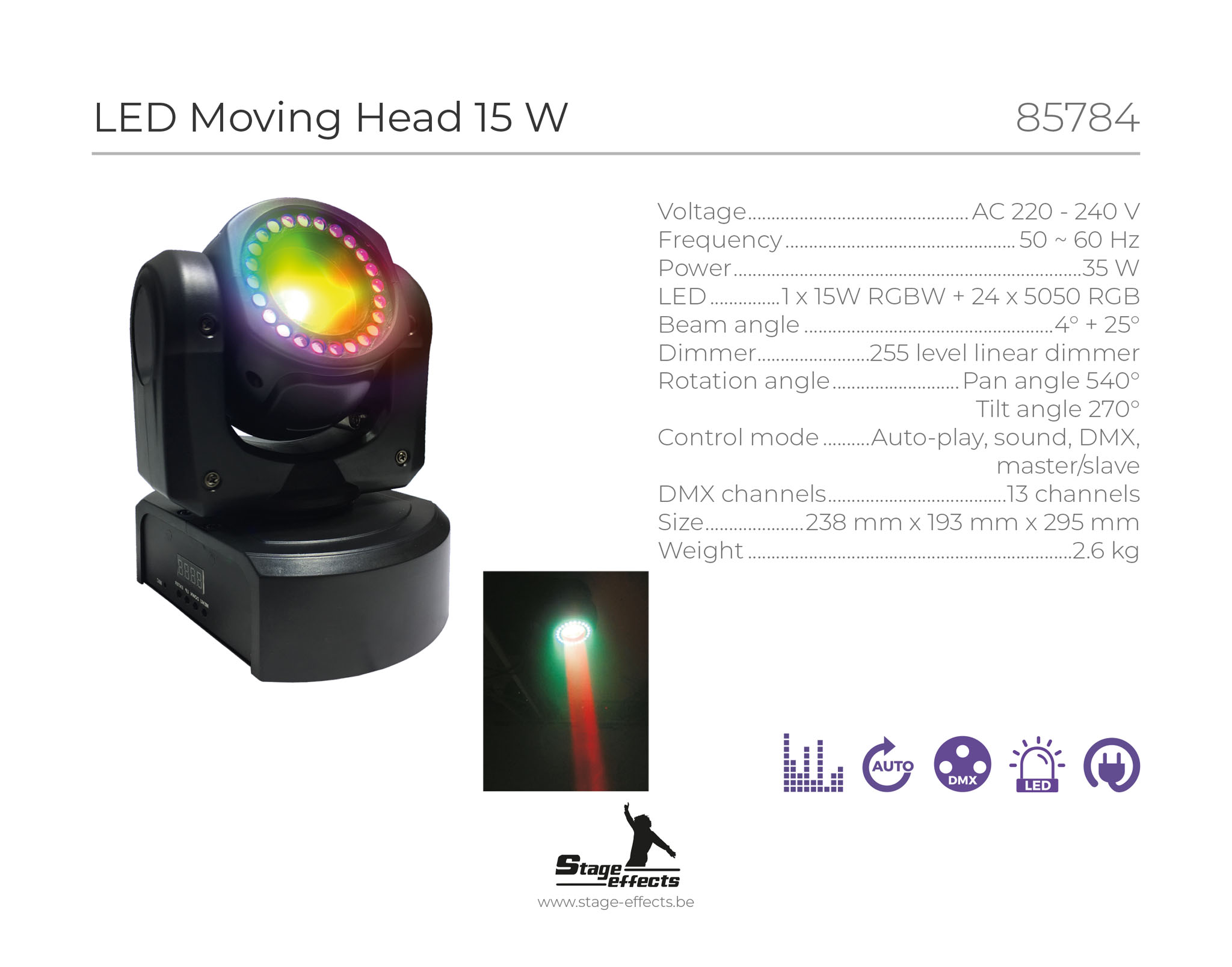 LED Discolampe Moving Head - 2