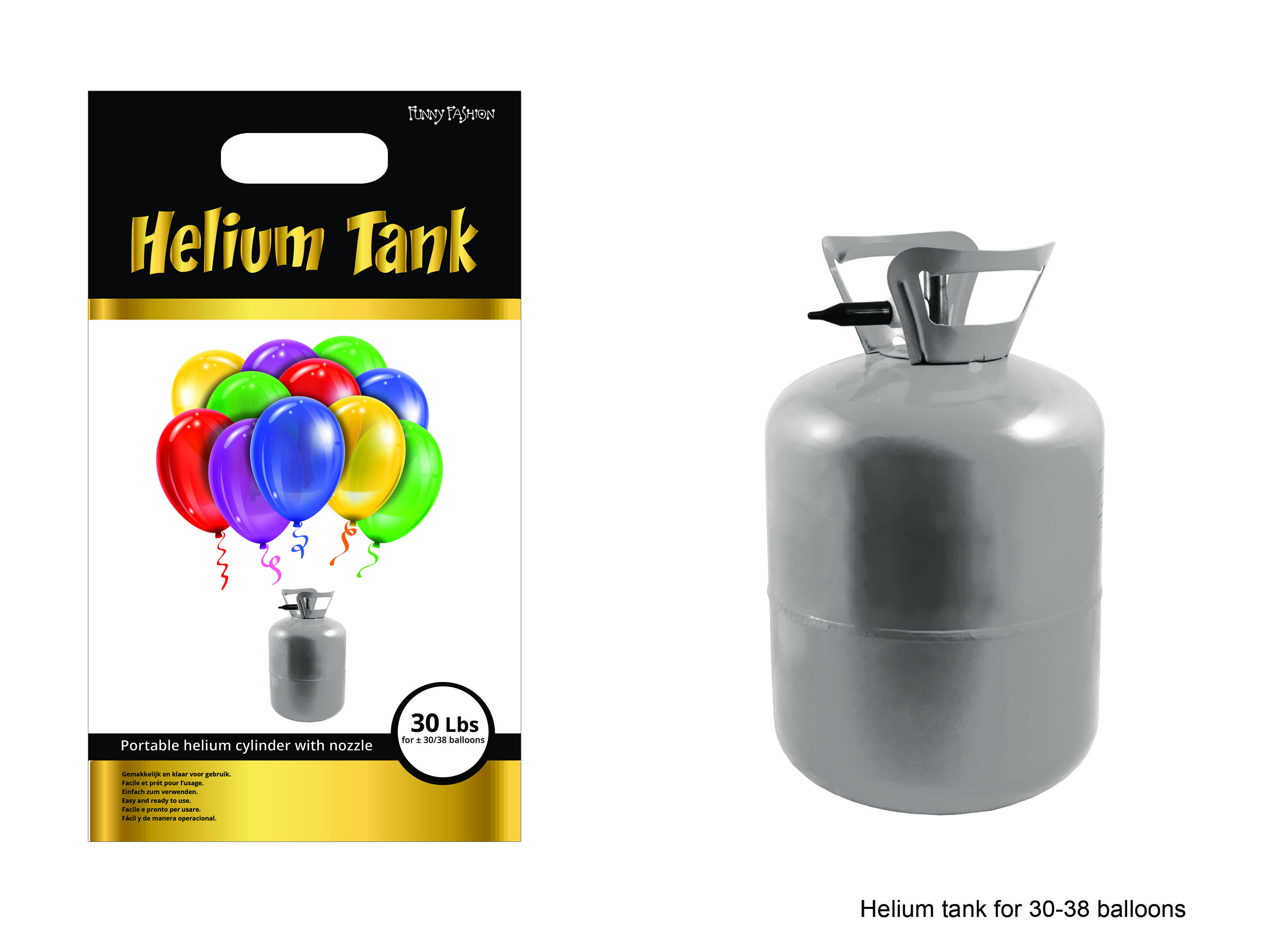 Helium til ballonger (inkluderer ballonger og snøre)