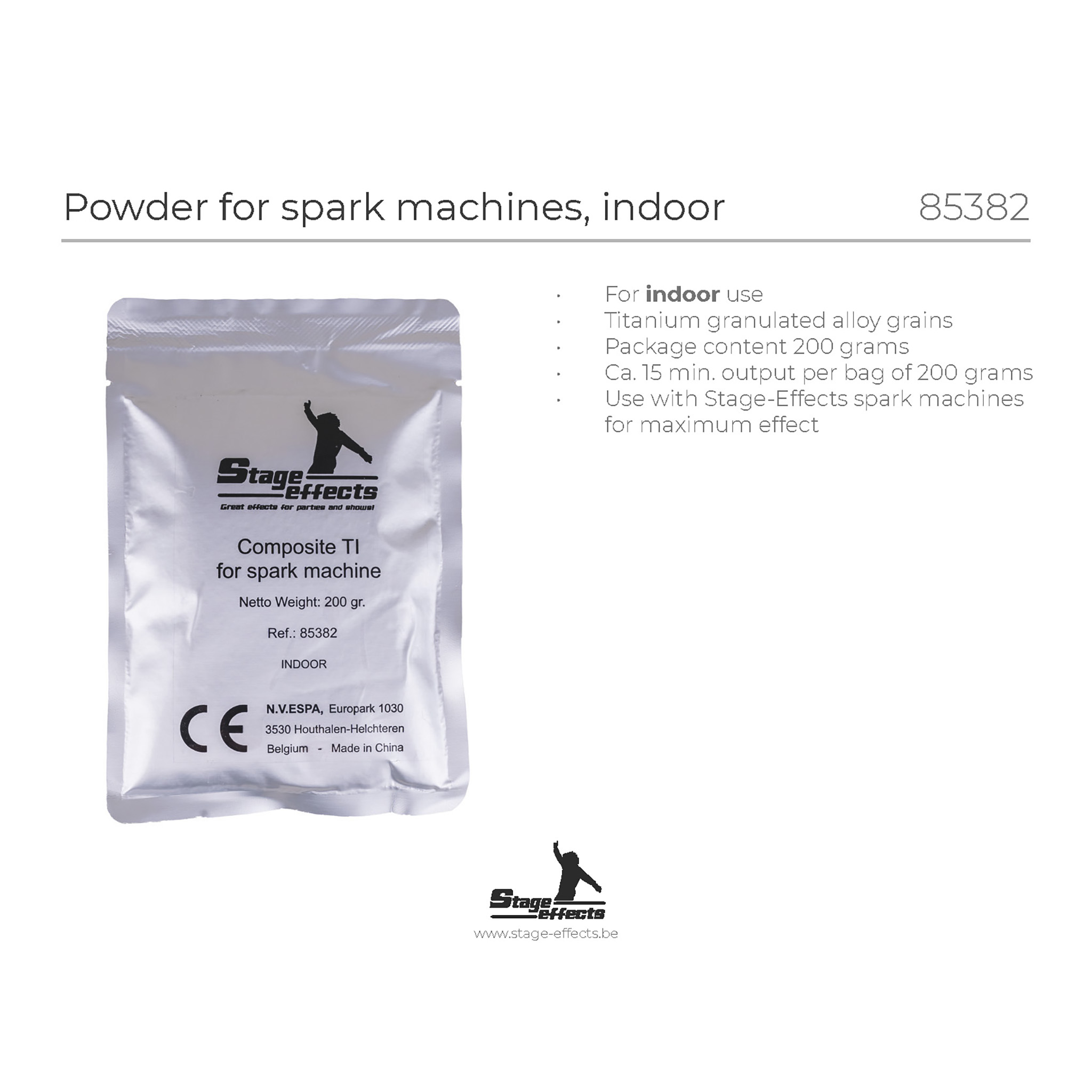 Kompositt pulver til Flame/gnist maskin (Indoor use) - 3