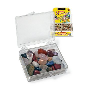 Farget kvarts i eske 