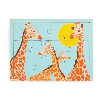 Giraffer på Savannen - RETRO puslespill 	