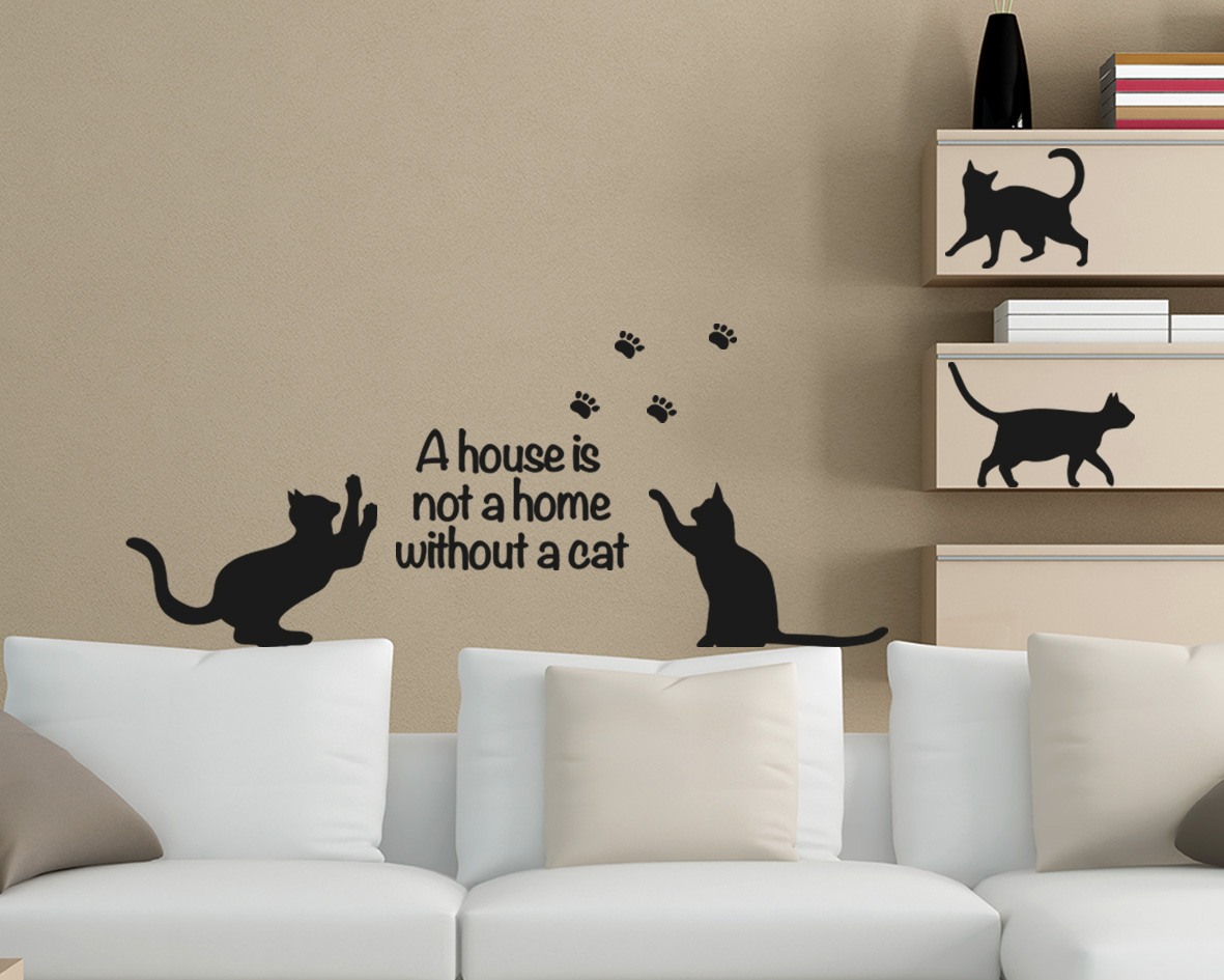 Katter (veggdekor /wallsticker) - 2